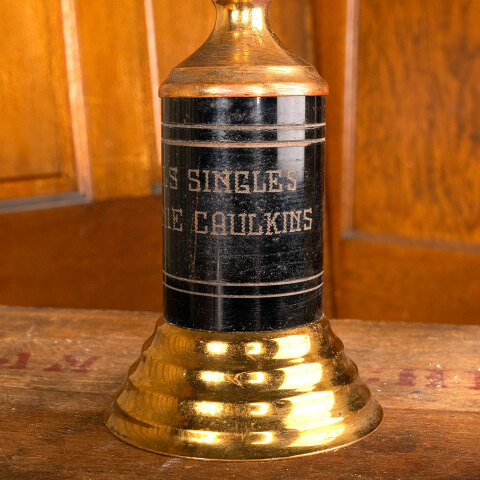 #44340 Antique Brass GIRLS SINGLES 1947 Trophy image 4