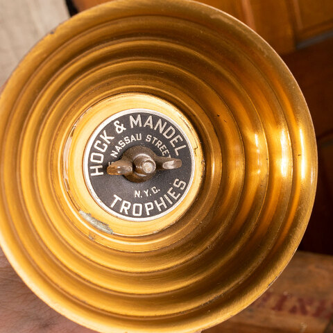 #44340 Antique Brass GIRLS SINGLES 1947 Trophy image 6