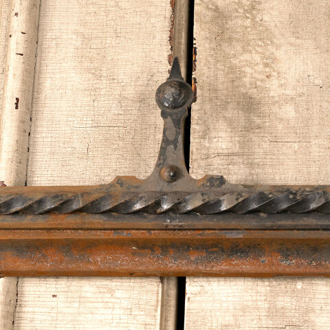 #44363 Antique Wrought Iron Fireplace Surround image 5