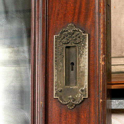 #44389 36x84 Ornate Antique Pocket Door with Mirror image 7