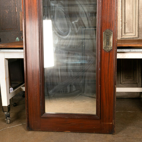 #44389 36x84 Ornate Antique Pocket Door with Mirror image 8