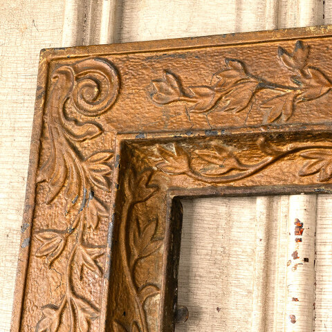 #44396 Salvaged Antique Cast Iron Fireplace Surround image 2