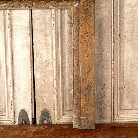 #44397 Salvaged Antique Cast Iron Fireplace Surround image 5