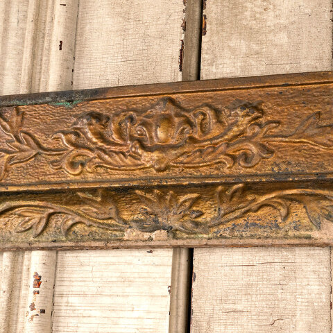 #44397 Salvaged Antique Cast Iron Fireplace Surround image 4