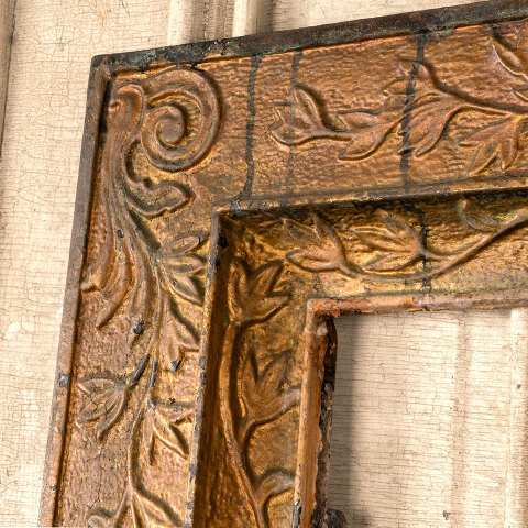 #44397 Salvaged Antique Cast Iron Fireplace Surround image 2