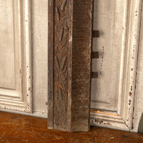 #44398 Salvaged Antique Cast Iron Fireplace Surround image 3
