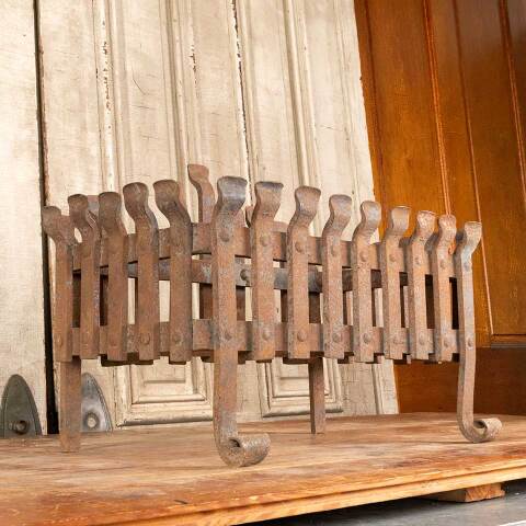 #44420 Antique Wrought Iron Fireplace Log Holder image 3