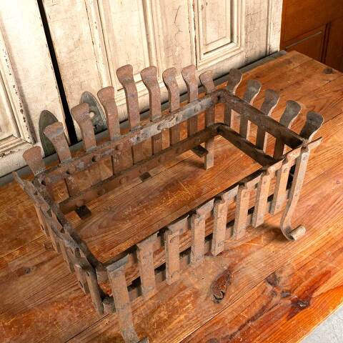 #44420 Antique Wrought Iron Fireplace Log Holder image 4