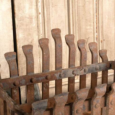 #44420 Antique Wrought Iron Fireplace Log Holder image 5