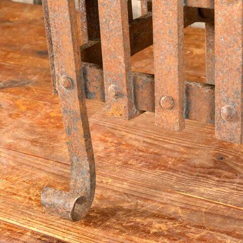 #44420 Antique Wrought Iron Fireplace Log Holder image 7