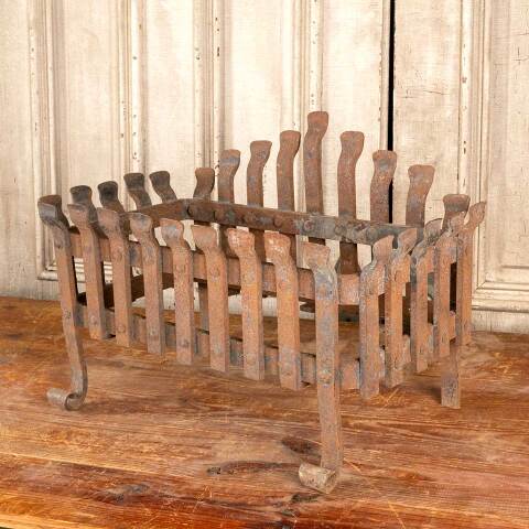#44420 Antique Wrought Iron Fireplace Log Holder image 8