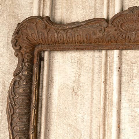 #44427 Antique Ornate Cast Iron Fireplace Surround image 2