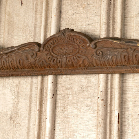 #44427 Antique Ornate Cast Iron Fireplace Surround image 5