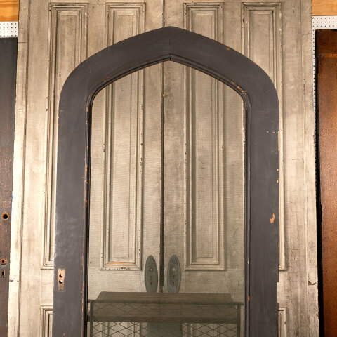 #44440 39x85 Antique Oak Pointed Arch Screen Door image 6