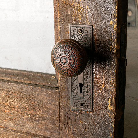 #44458 32x96 Salvaged Antique Half-Lite Entry Door image 8