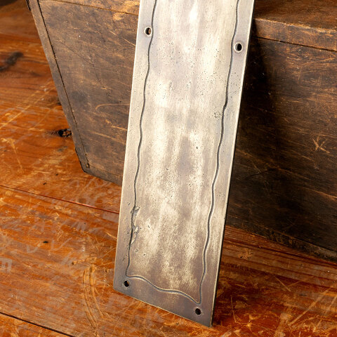 #44473 Antique Brass Door Push Plate Hardware image 3