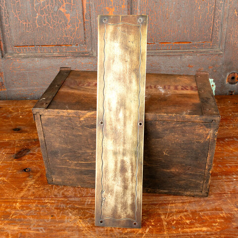 #44473 Antique Brass Door Push Plate Hardware image 4