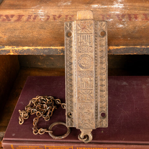 #44493 Antique Victorian Door Bolt Lock Hardware image 2