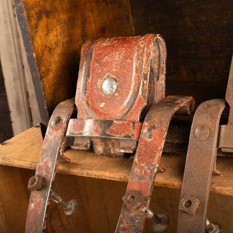 #44517 Antique Cast Iron Barn Door Trolley Hardware image 3