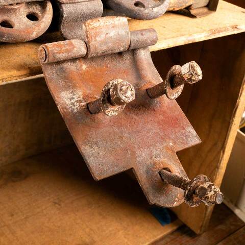 #44521 Antique Cast Iron Barn Door Trolley Hardware image 5