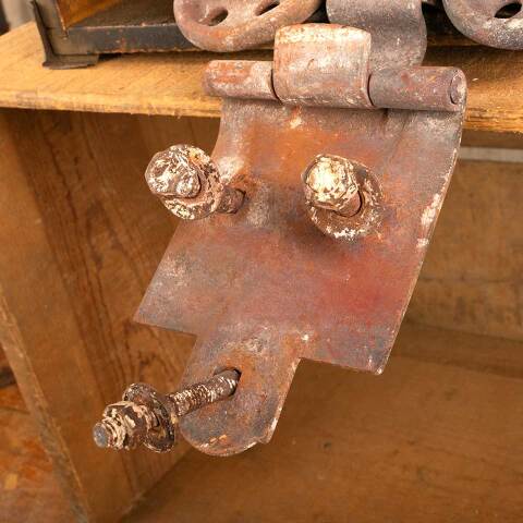 #44521 Antique Cast Iron Barn Door Trolley Hardware image 6