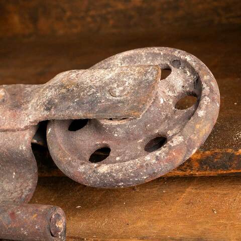 #44521 Antique Cast Iron Barn Door Trolley Hardware image 7