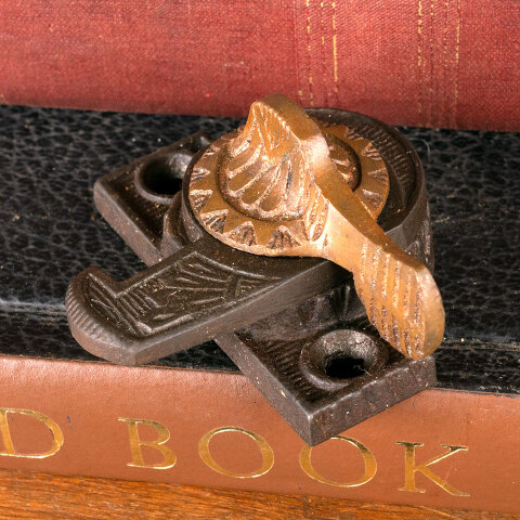 #44534 Antique Ornate Victorian Sash Window Lock image 2