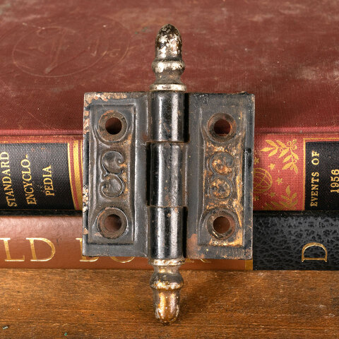 #44552 Antique Cast Iron Acorn Finial 2" Hinge image 2