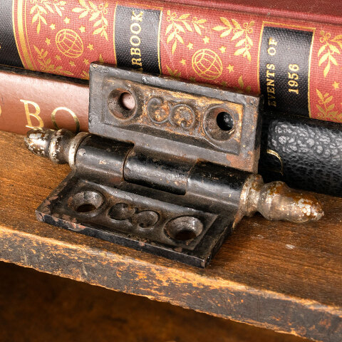 #44552 Antique Cast Iron Acorn Finial 2" Hinge image 4