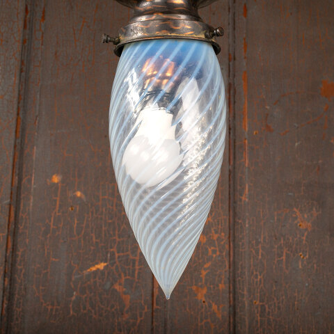 #44613 Flush Mount Ceiling Light with Swirl Globe image 5