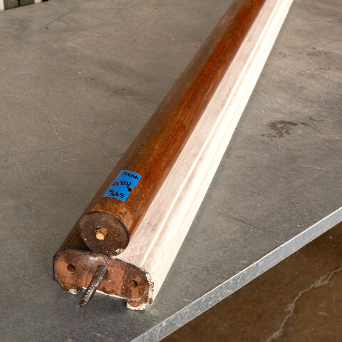 #44761 Salvaged Antique Wood Staircase Handrail image 4