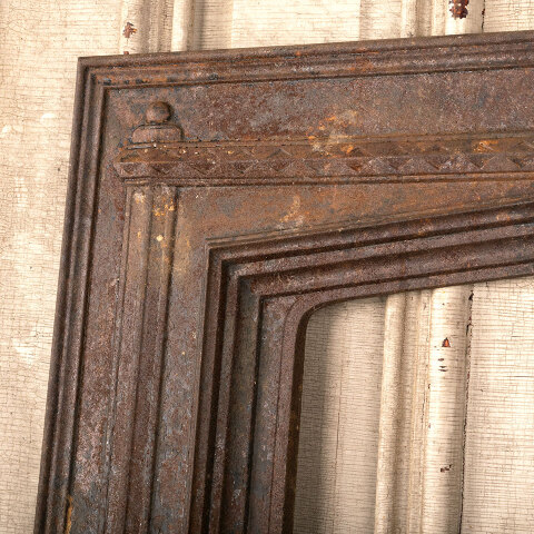 #44787 30x31 Antique Cast Iron Fireplace Surround image 2