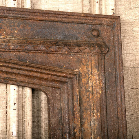 #44787 30x31 Antique Cast Iron Fireplace Surround image 5