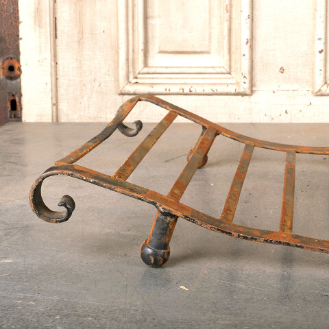 #44791 Antique Wrought Iron Log Holder Basket image 4