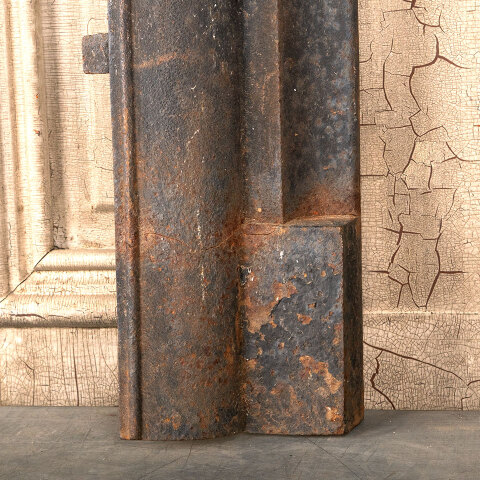 #44822 Antique Arched Top Metal Fireplace Surround image 5