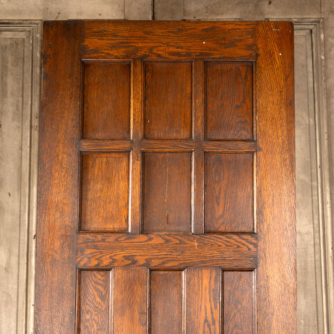 #44849 32x90 Antique 3 Panel Oak Interior Door image 2