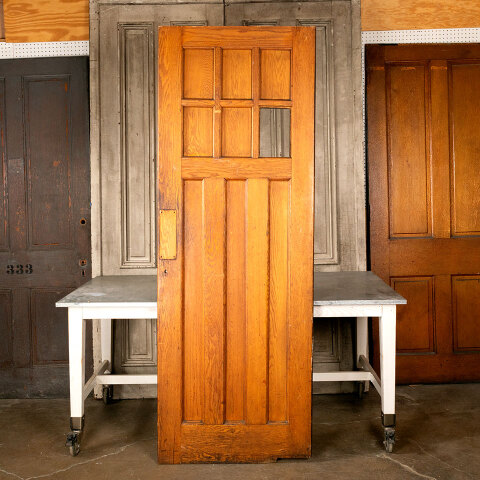 #44850 32x89 Antique 3 Panel Oak Interior Door image 4