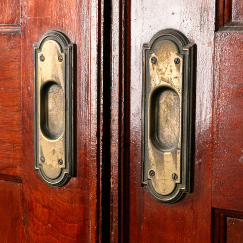 #44851 62x80 Salvaged Antique 2 Panel Pocket Doors image 4