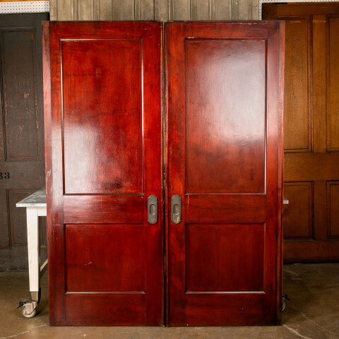 #44851 62x80 Salvaged Antique 2 Panel Pocket Doors image 5