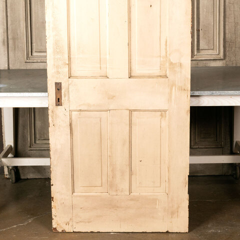 #44897 32x79 Salvaged Antique 4 Panel Interior Door image 6