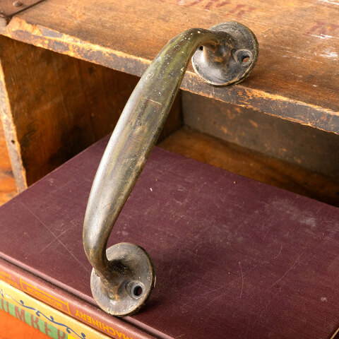 #44941 Antique Solid Brass Door Handle Hardware image 2