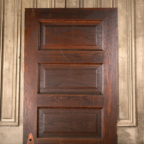 #44957 30x78 Antique Oak 5 Panel Interior Door image 6