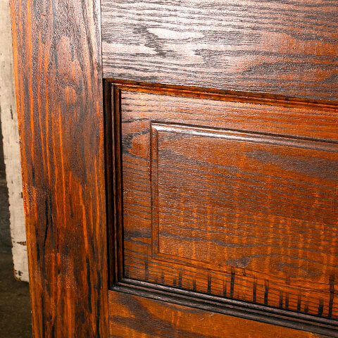 #44957 30x78 Antique Oak 5 Panel Interior Door image 4