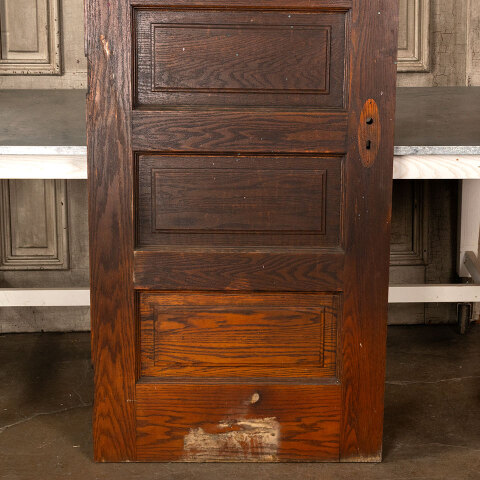 #44960 30x79 Salvaged Antique 5 Panel Interior Door image 3