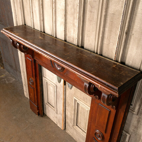 #44964 Salvaged Antique Wood Fireplace Mantel image 5