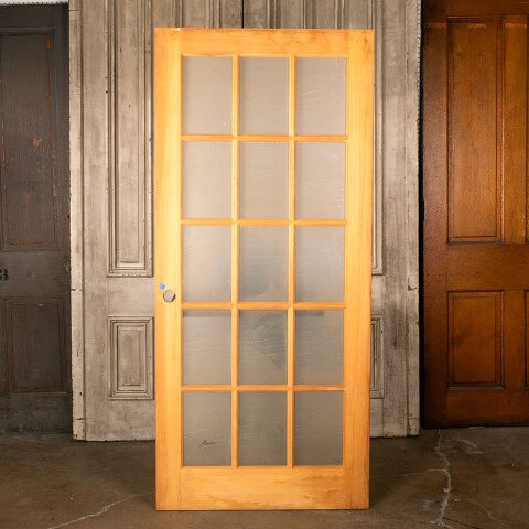 #45036 36x80 Modern 15 Lite Wood French Door image 4