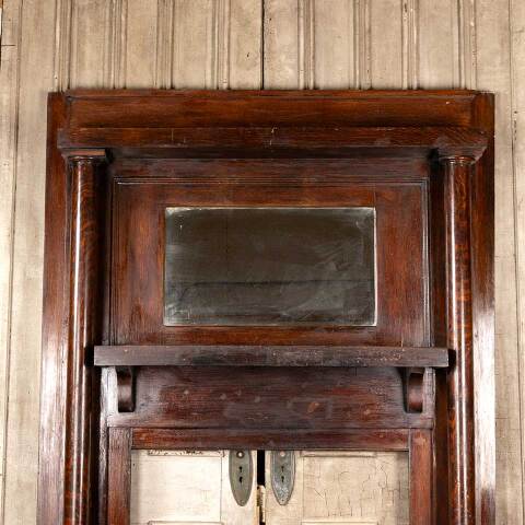 #45050 Salvaged Fireplace Mantel w/ Beveled Mirror image 2