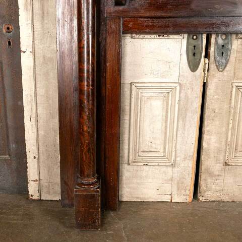 #45050 Salvaged Fireplace Mantel w/ Beveled Mirror image 6