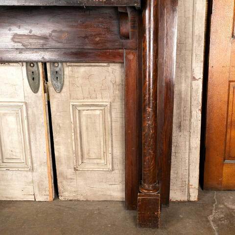 #45050 Salvaged Fireplace Mantel w/ Beveled Mirror image 7