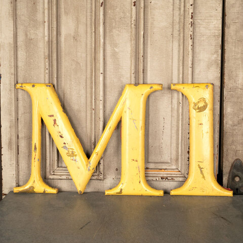 #45113 Salvaged Antique Metal Building Sign Letters image 3